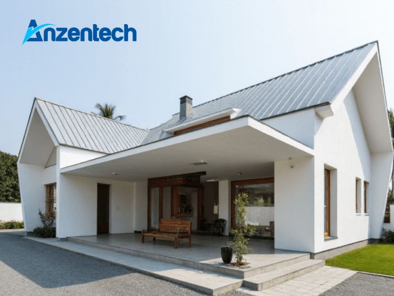 Có nên thi công nhà lắp ghép mái lệch?