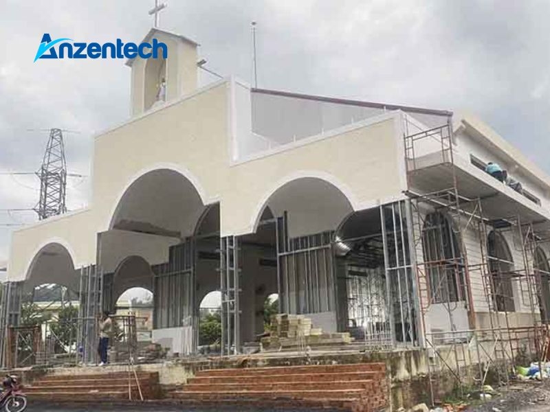 Xây dựng nhà nguyện nhanh: Giải pháp kiến trúc hiện đại và bền vững từ Anzentech